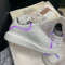 Oversized Iridescent Purple Tab Sneakers