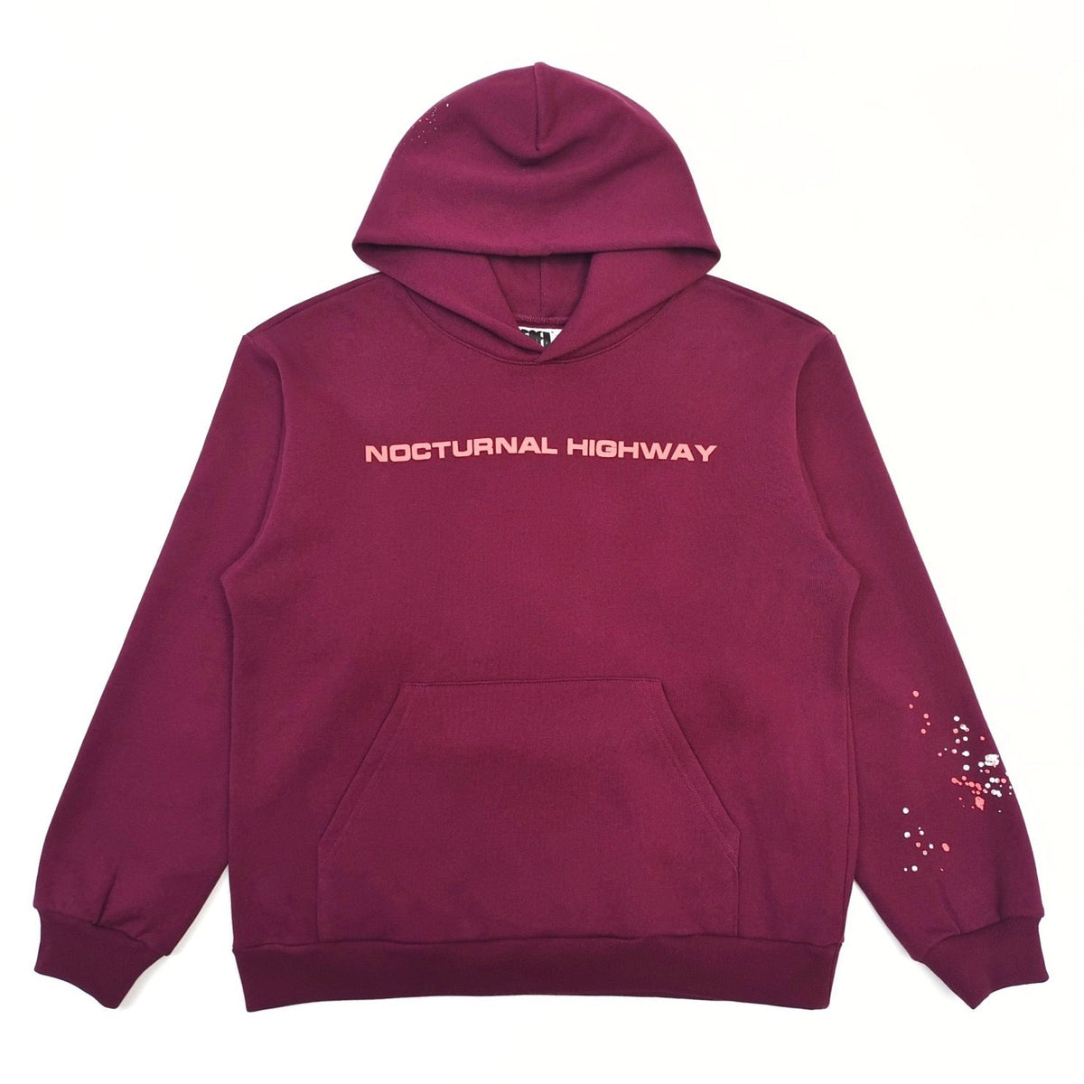 Burgundy Cotton Slogan Pullover - Men's