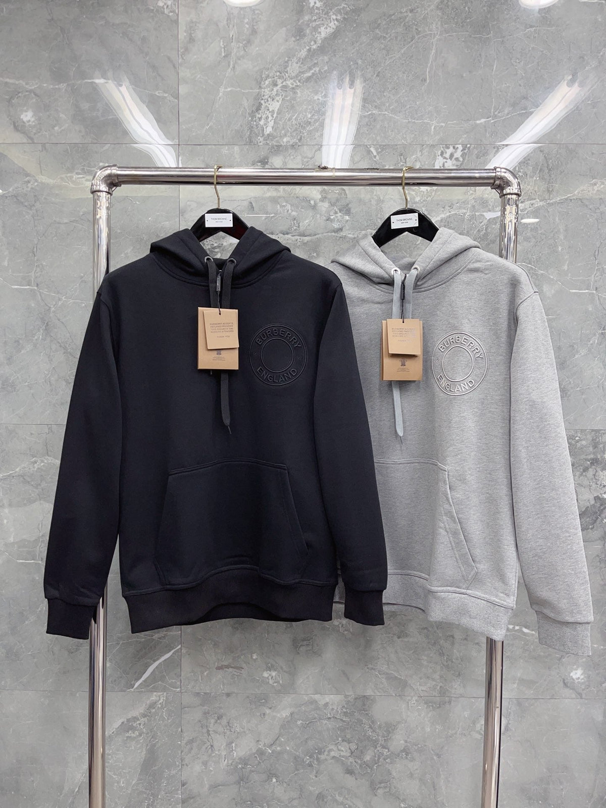 Navy Cotton Plain Zip-Through - Men's