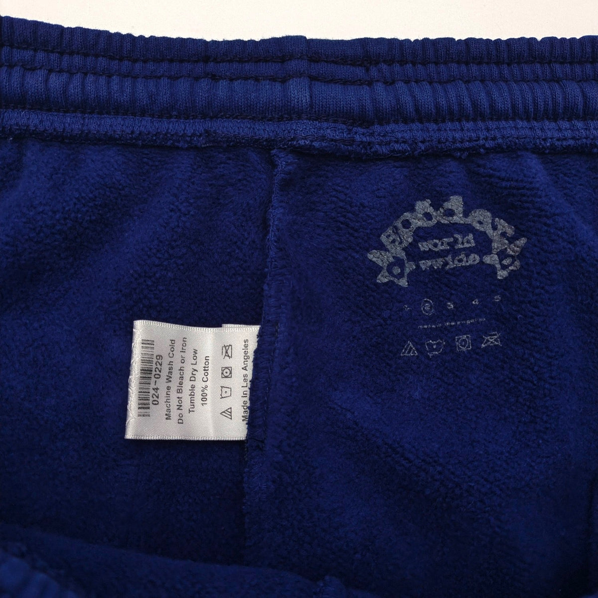 Navy Cotton Graphic Joggers - Men's
