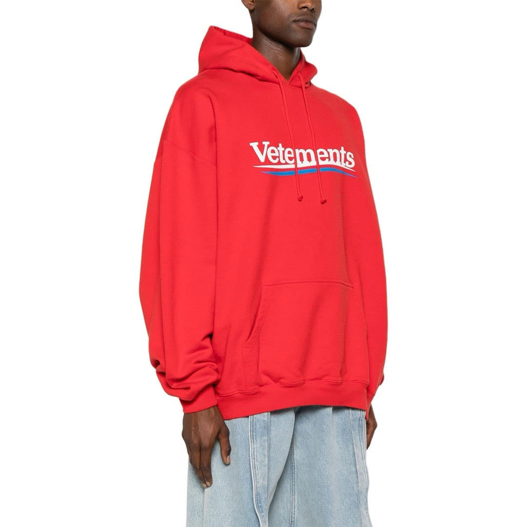 Black Cotton Logo Pullover - Men's