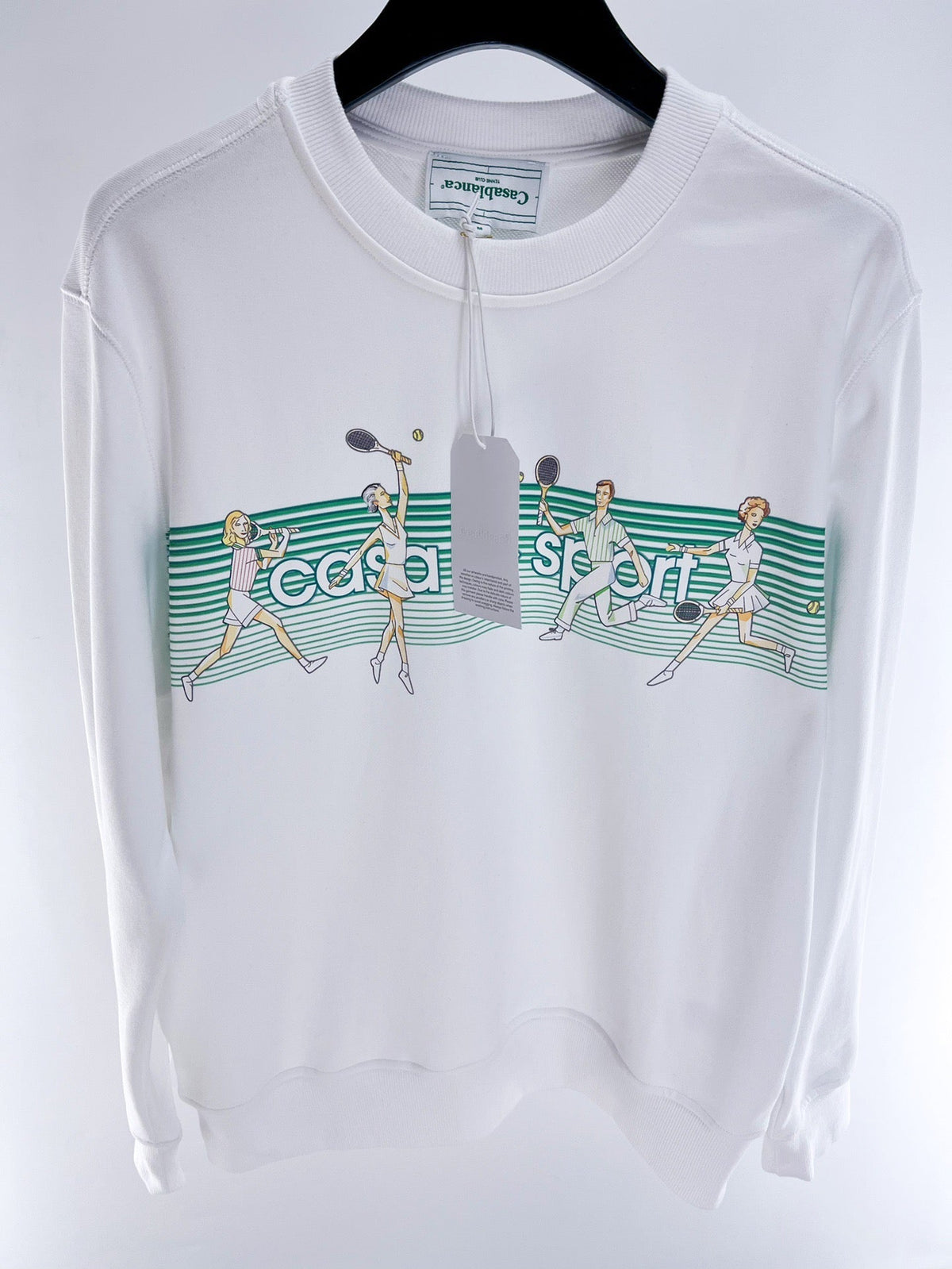 Navy Cotton Race Graphic Crewneck - Men's