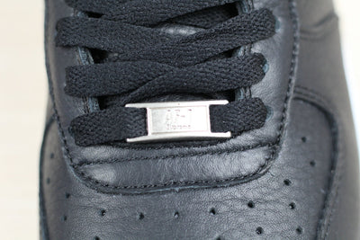 Black Leather White Midsole Low-Top - Men's