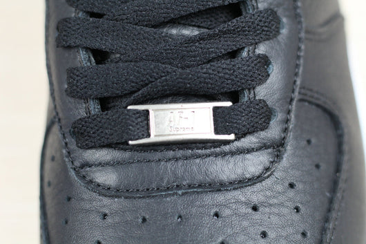 Black Leather White Midsole Low-Top - Men's