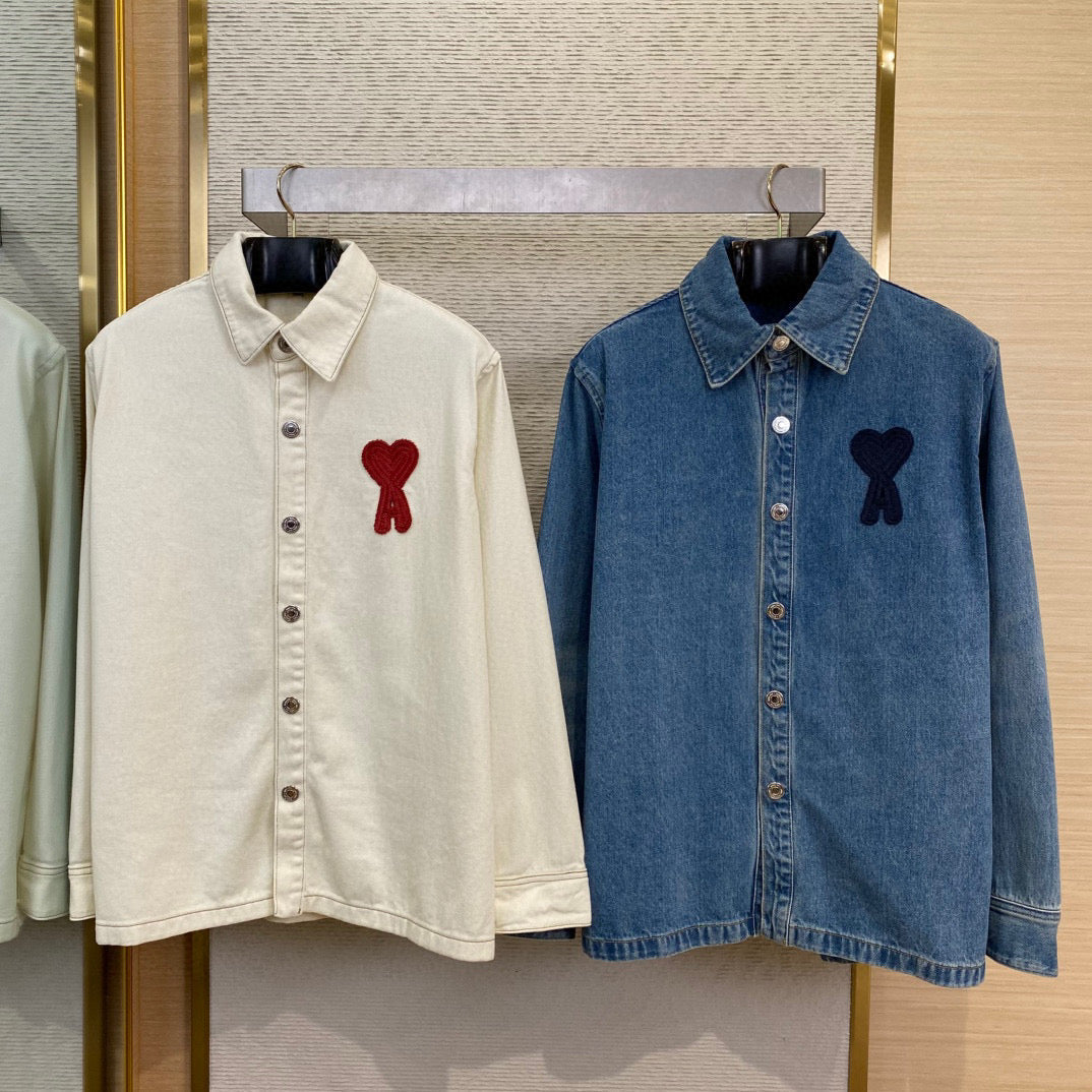 Cream Corduroy Patch Long-Sleeve - Men's