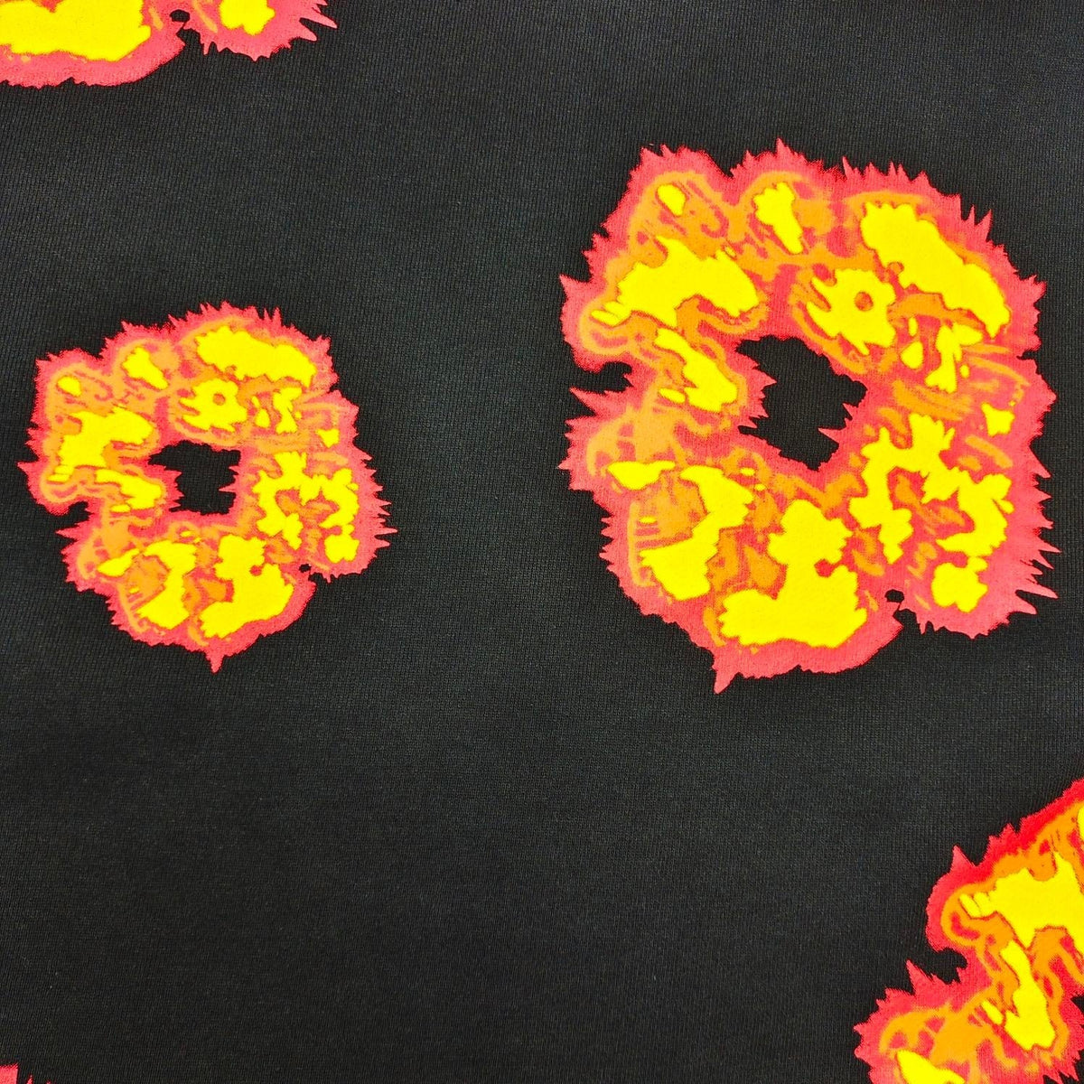 Black Cotton Floral Print Pullover - Men's