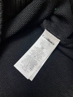 Navy Wool Intarsia Crewneck - Men's