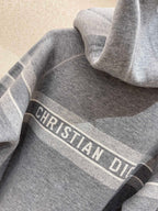 Navy Jacquard Monogram Panel Crewneck - Men's