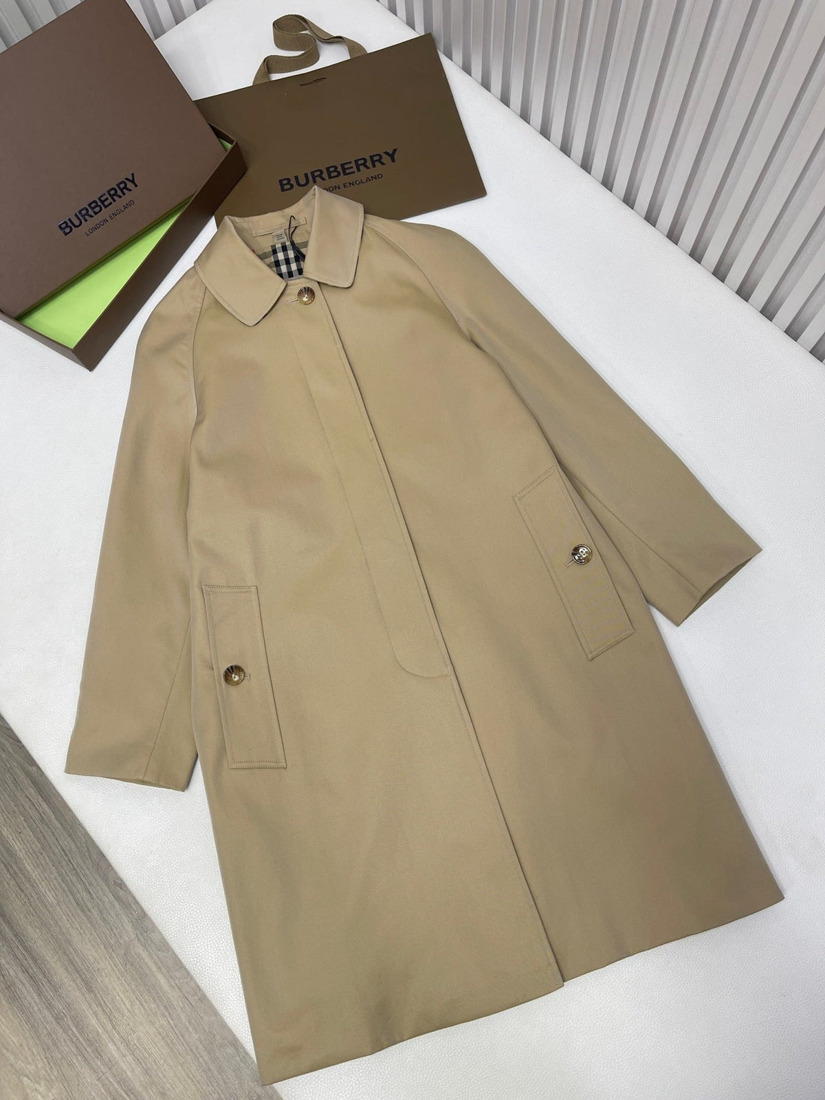 Navy Cotton Plain Car Coat - Men's