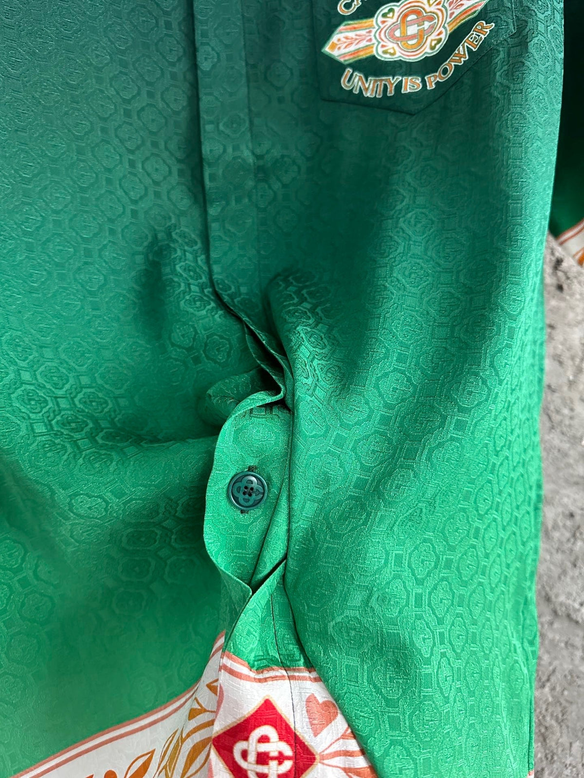Green Crest Silk Shirt - Men's