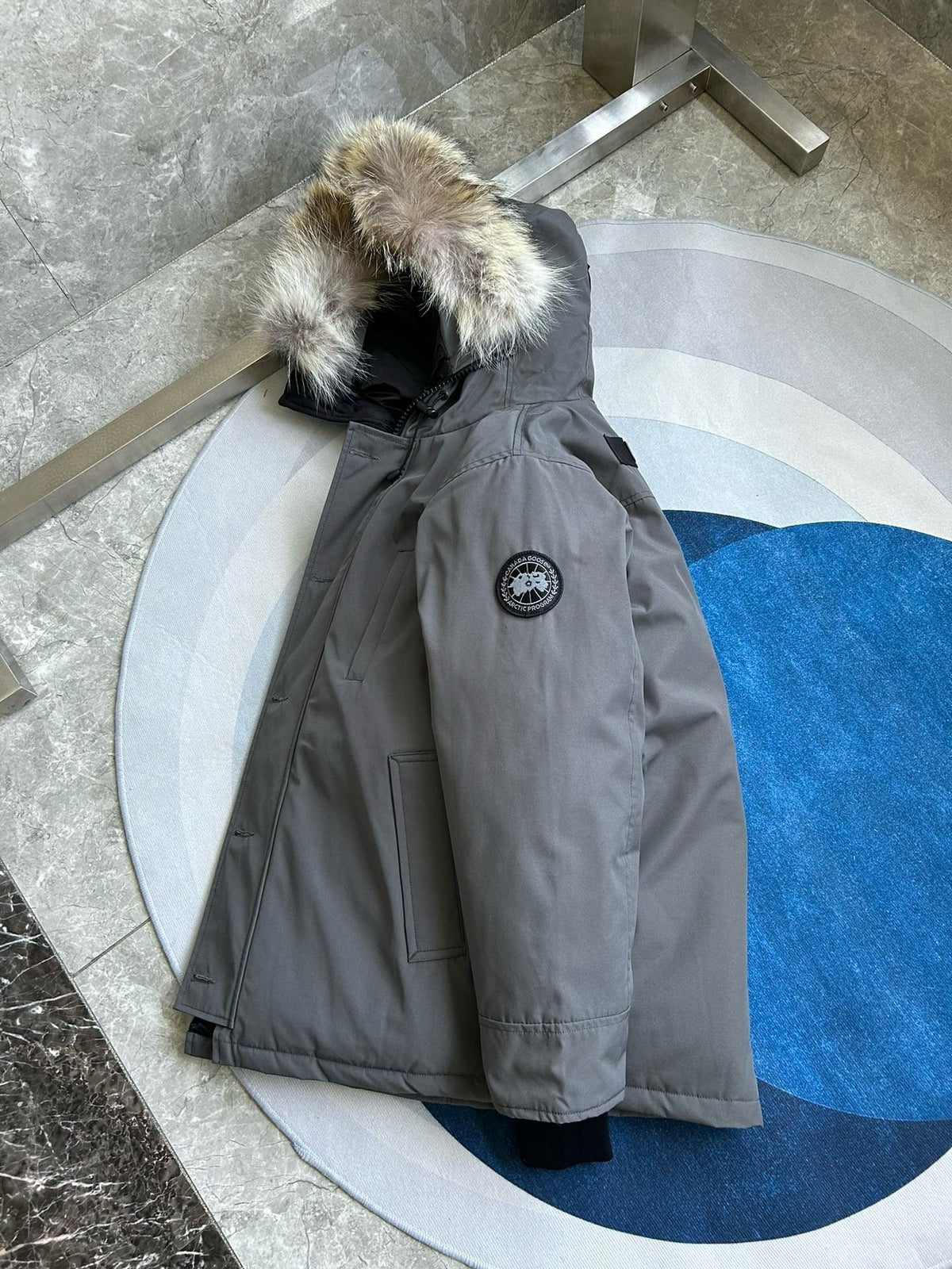 Black and Grey Parka - Men's