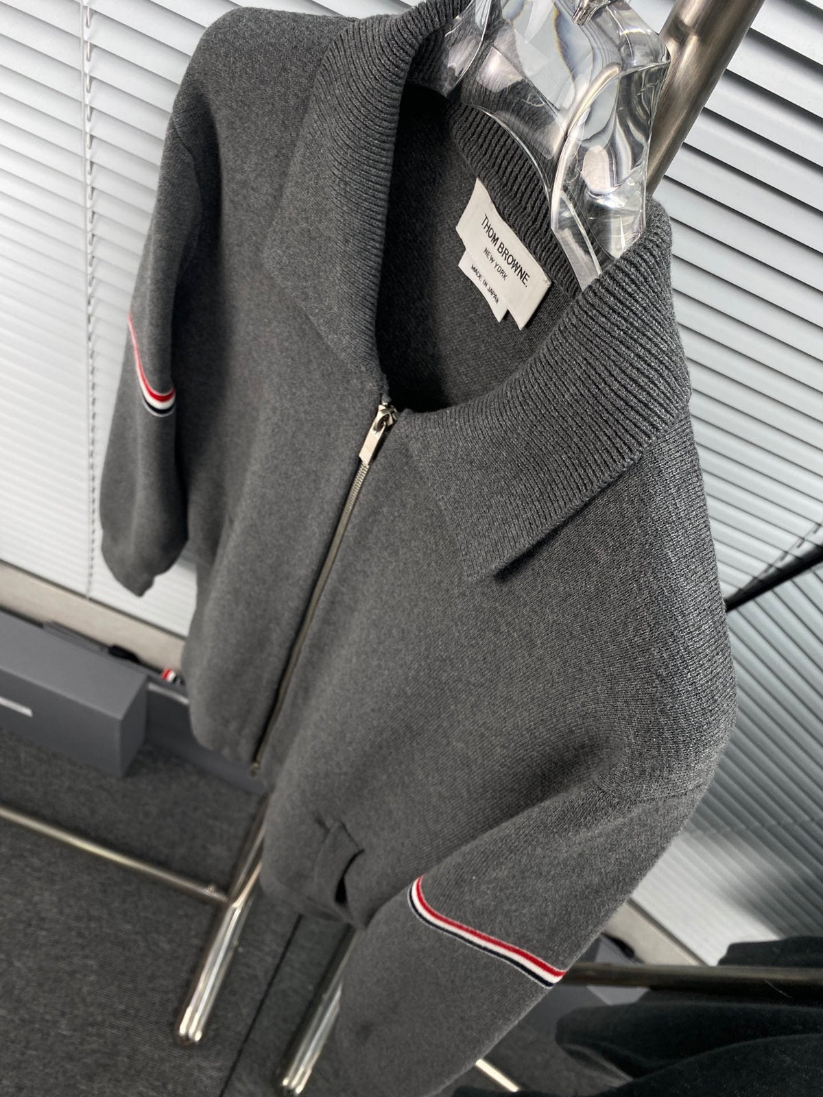 RWB Stripe Cardigan Navy - Men's