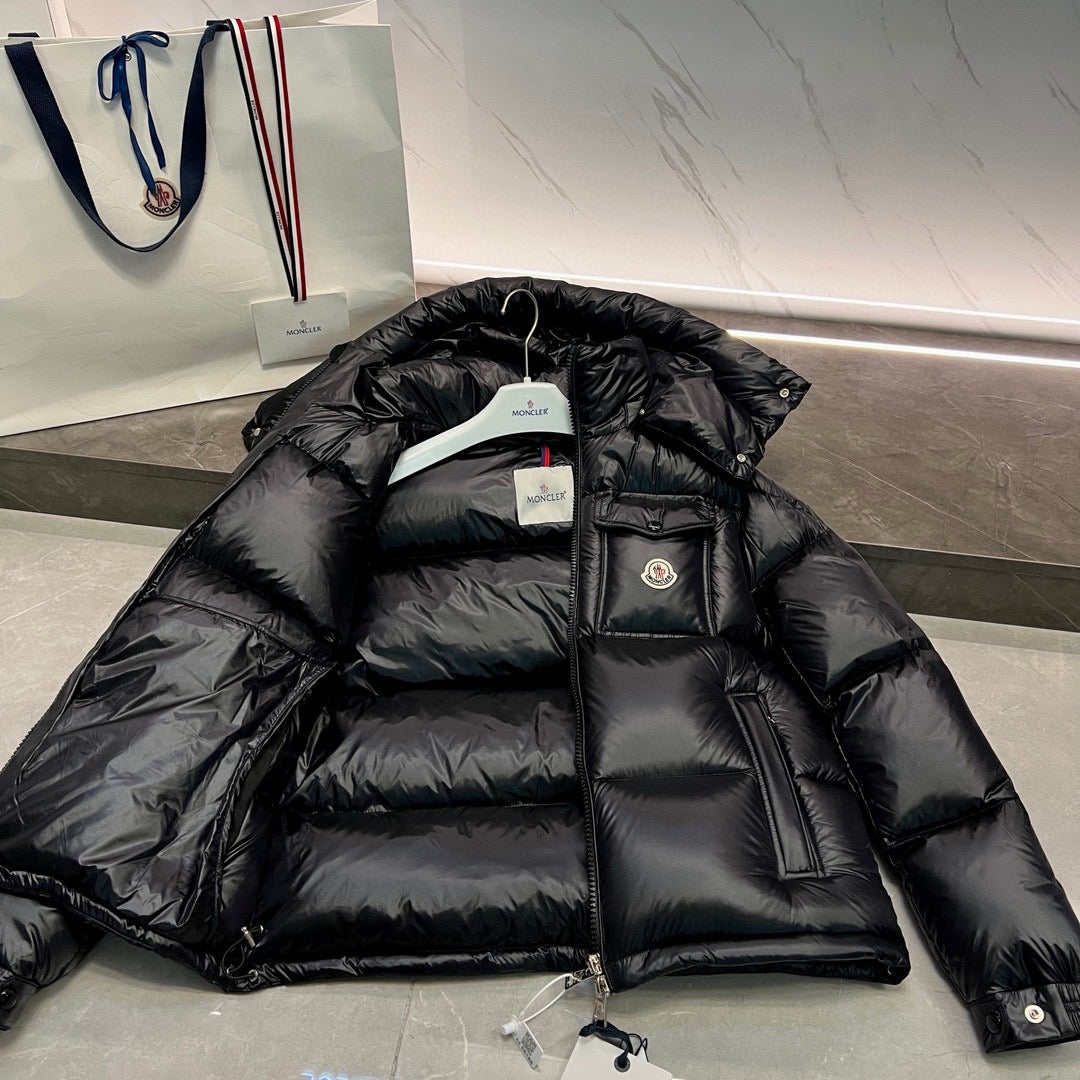 Black Puffer Jacket - Men's