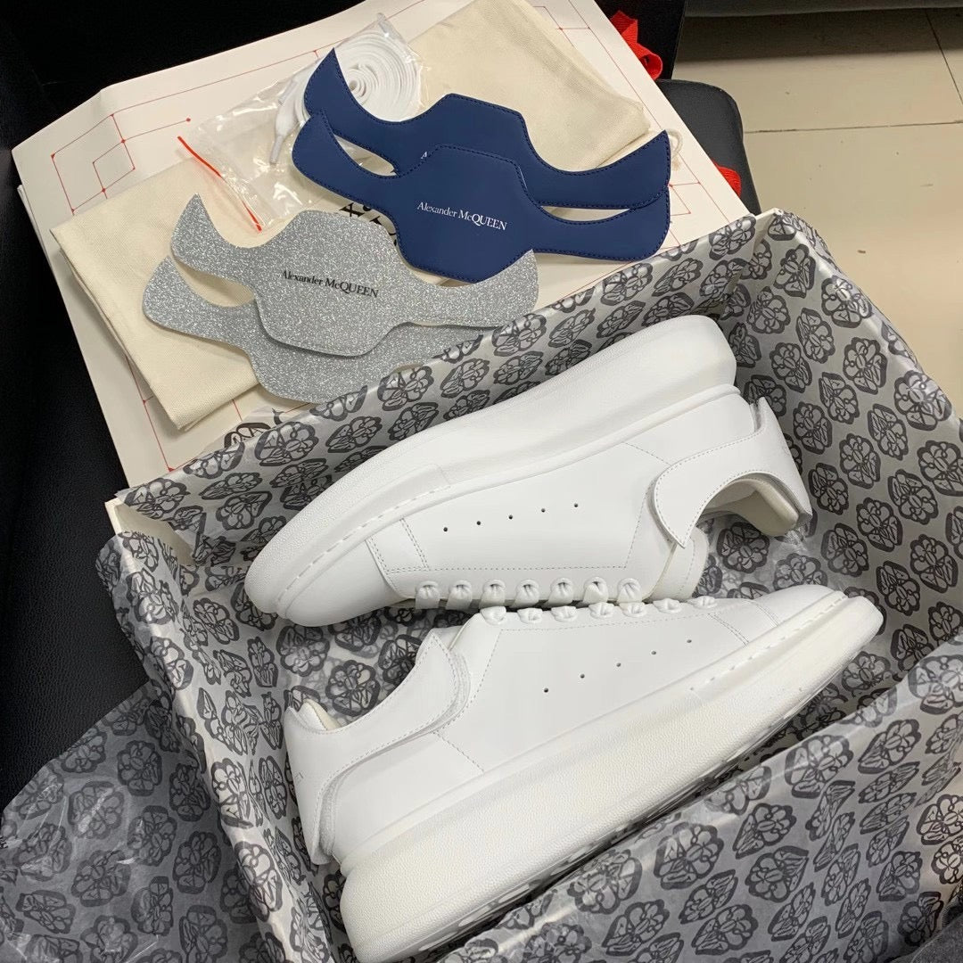 Oversized All White Sneakers
