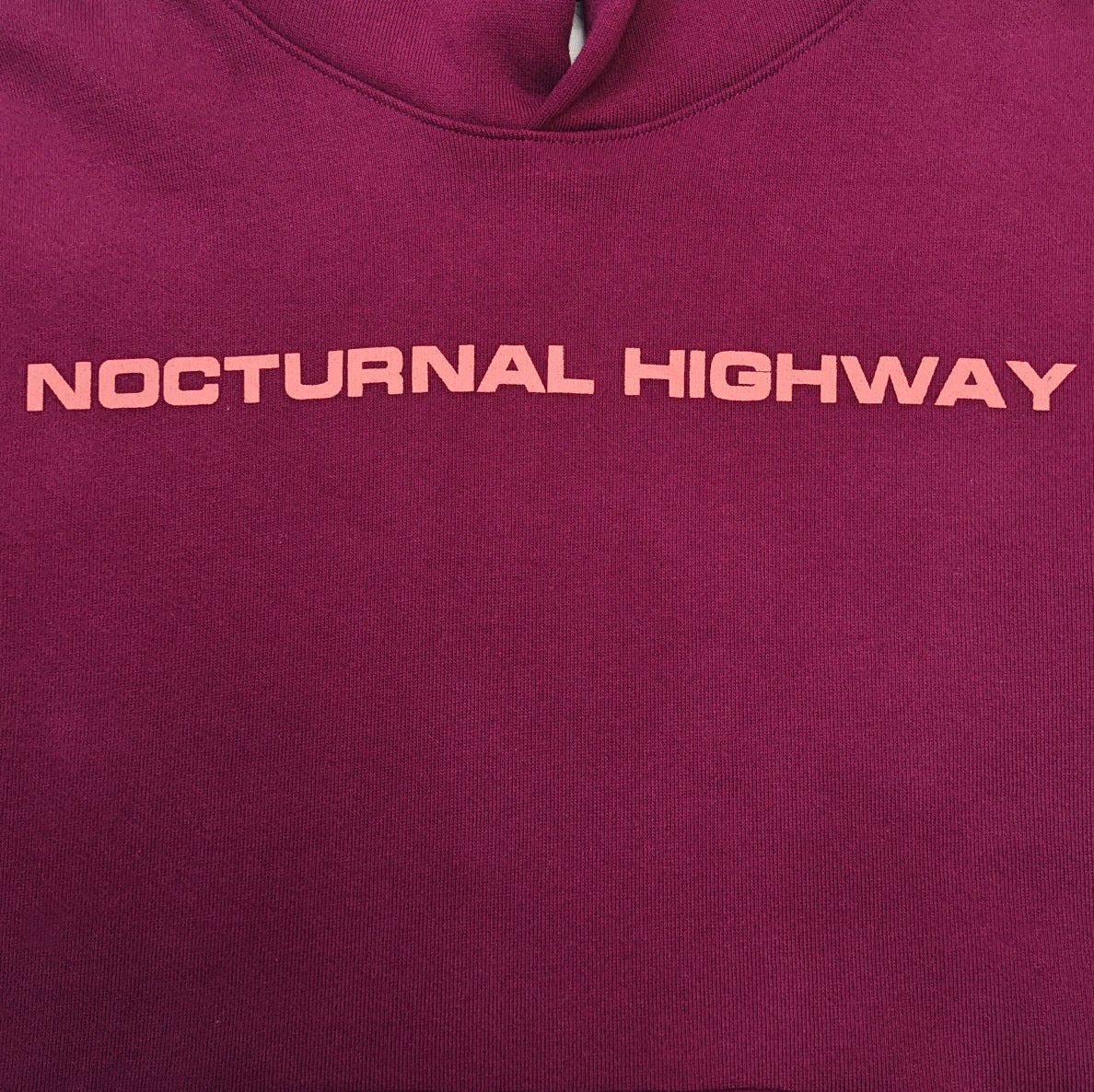 Burgundy Cotton Slogan Pullover - Men's