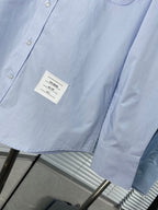 Blue Cotton Oxford Long-Sleeve - Men's