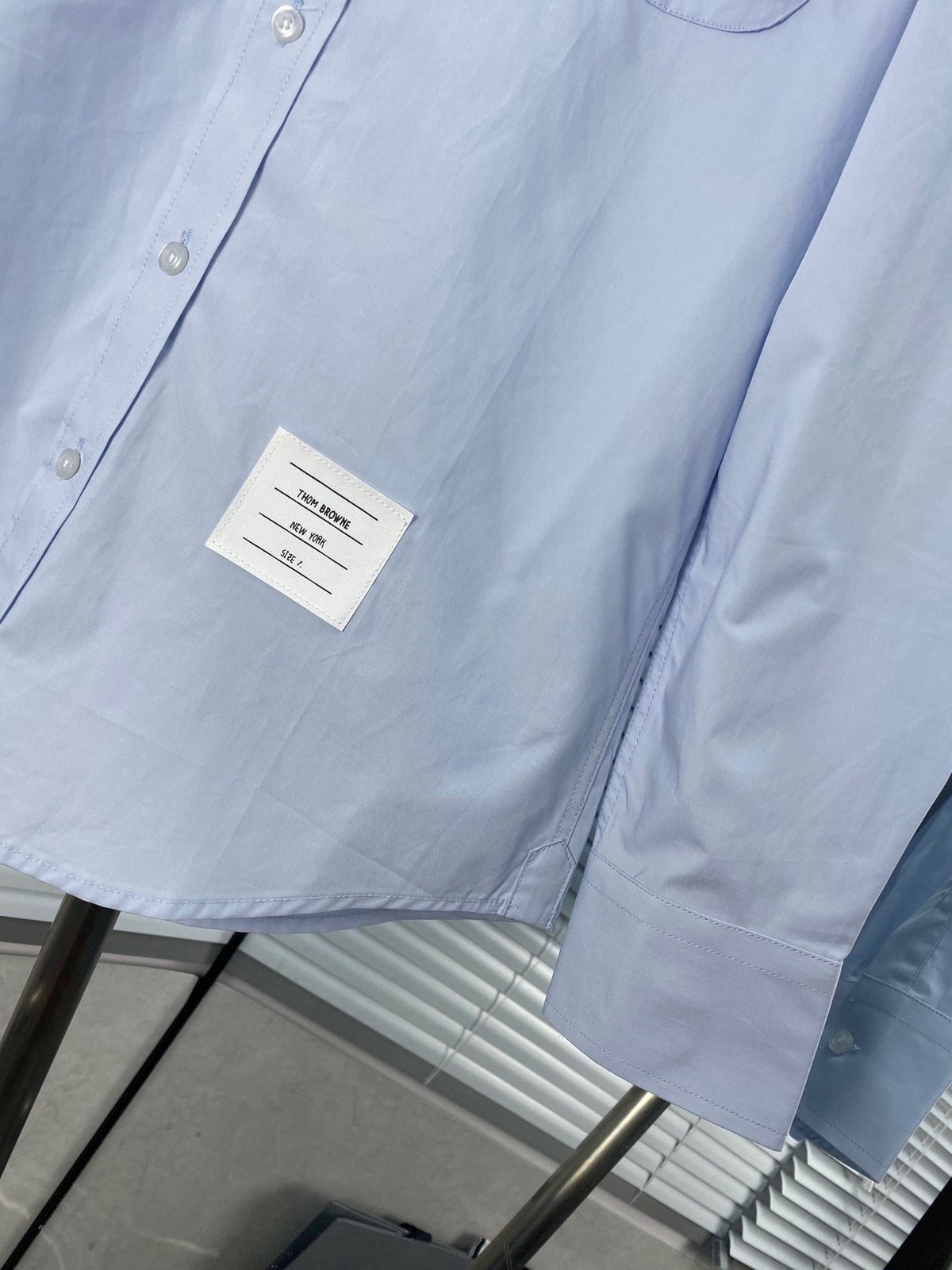 Blue Cotton Oxford Long-Sleeve - Men's