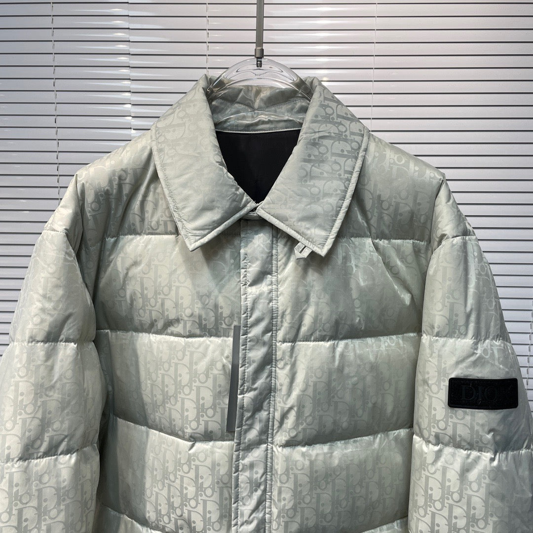 Black and Grey Puffer Jacket - Men's