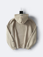 Beige Cotton Logo Pullover - Men's