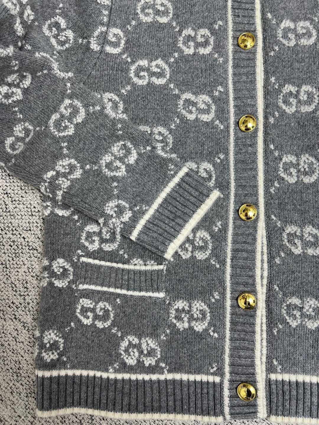 Black Jacquard Monogram Cardigan - Men's