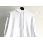 White Cotton Bold Text Pullover - Men's