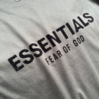 Grey Cotton Text Logo Short-Sleeve - Men's