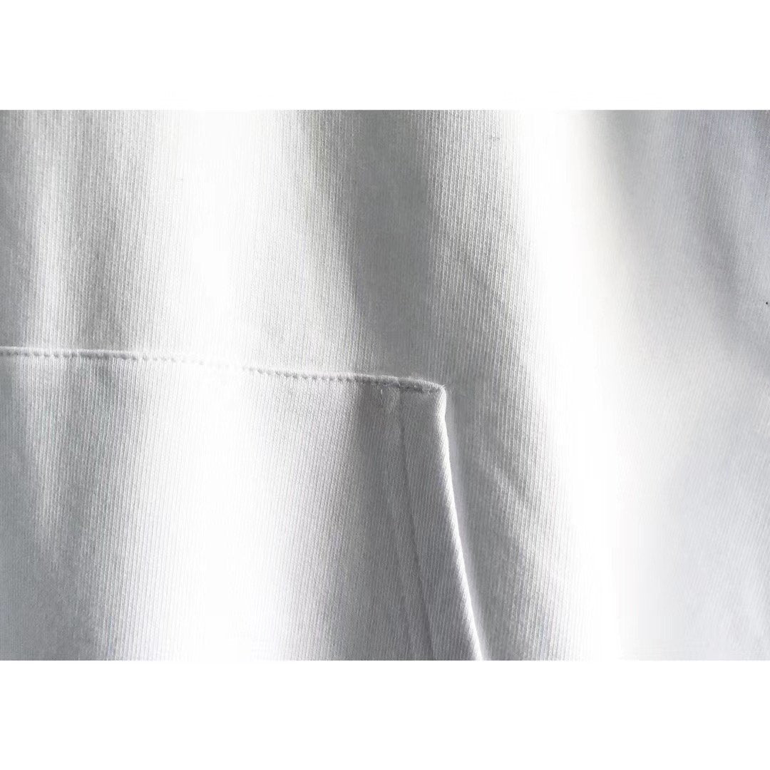 White Cotton Bold Text Pullover - Men's