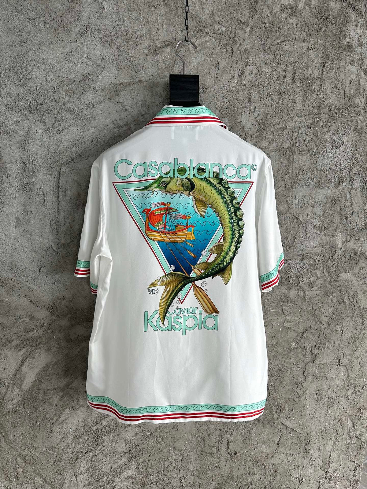 White Knit Crest Trim Short-Sleeve - Men's