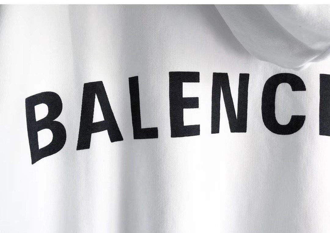 White Cotton Bold Text Pullover - Men's