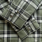 Blue Flannel Printed Sleeve Long-Sleeve - Men's