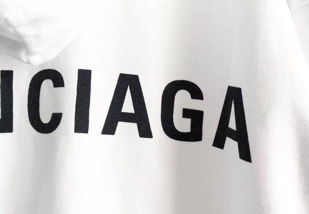 White Cotton Bold Text Pullover - Men's