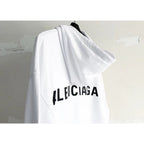 White Cotton Bold Text Pullover - Men's