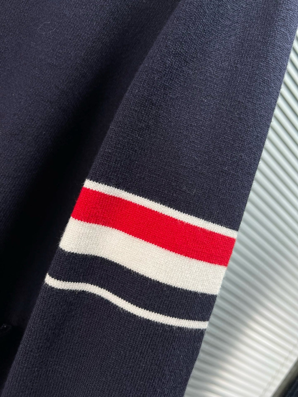 RWB Stripe Cardigan White - Men's