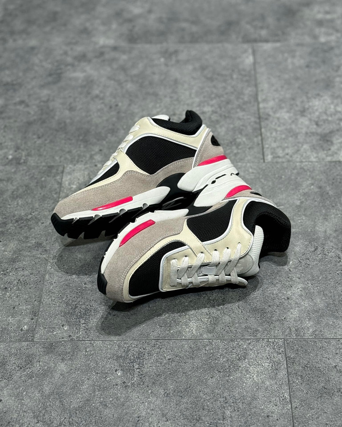 White Mesh Colourblock Chunky - Women's