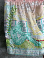 Scenic Print Silk Shorts - Men's