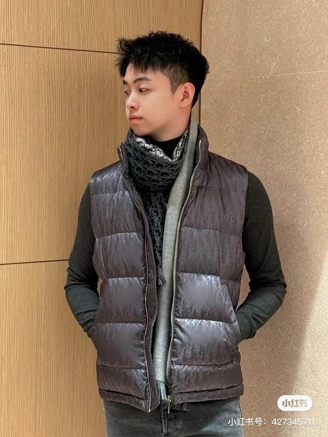 Blue Nylon Quilted Gilet - Men's