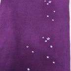 Purple Cotton Text Print Joggers - Men's