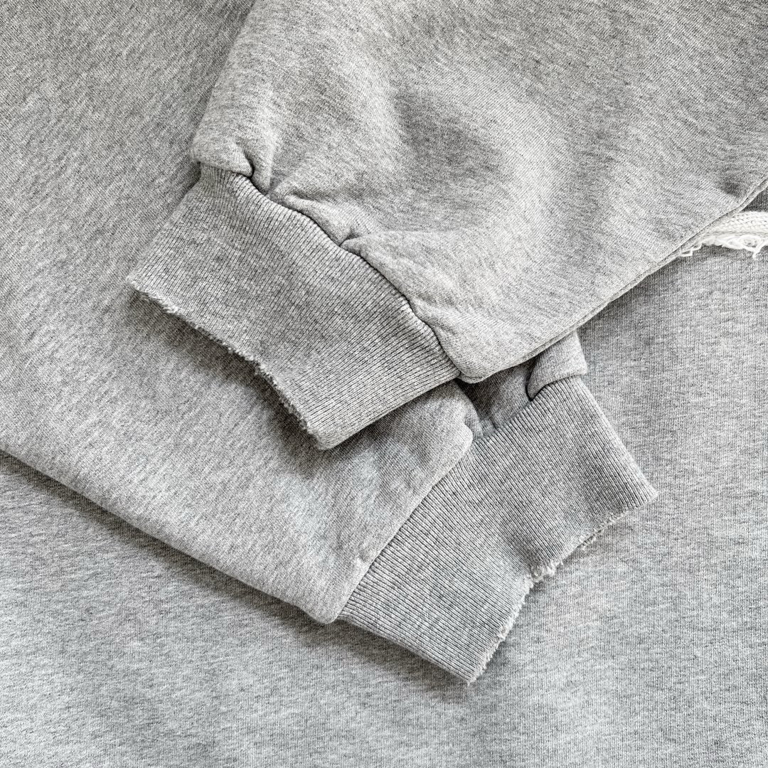 Grey Cotton Bold Text Pullover - Men's