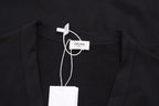 Black Cotton Plain Cardigan - Men's