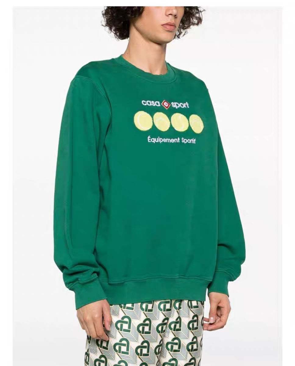 Navy Cotton Ball Graphic Crewneck - Men's