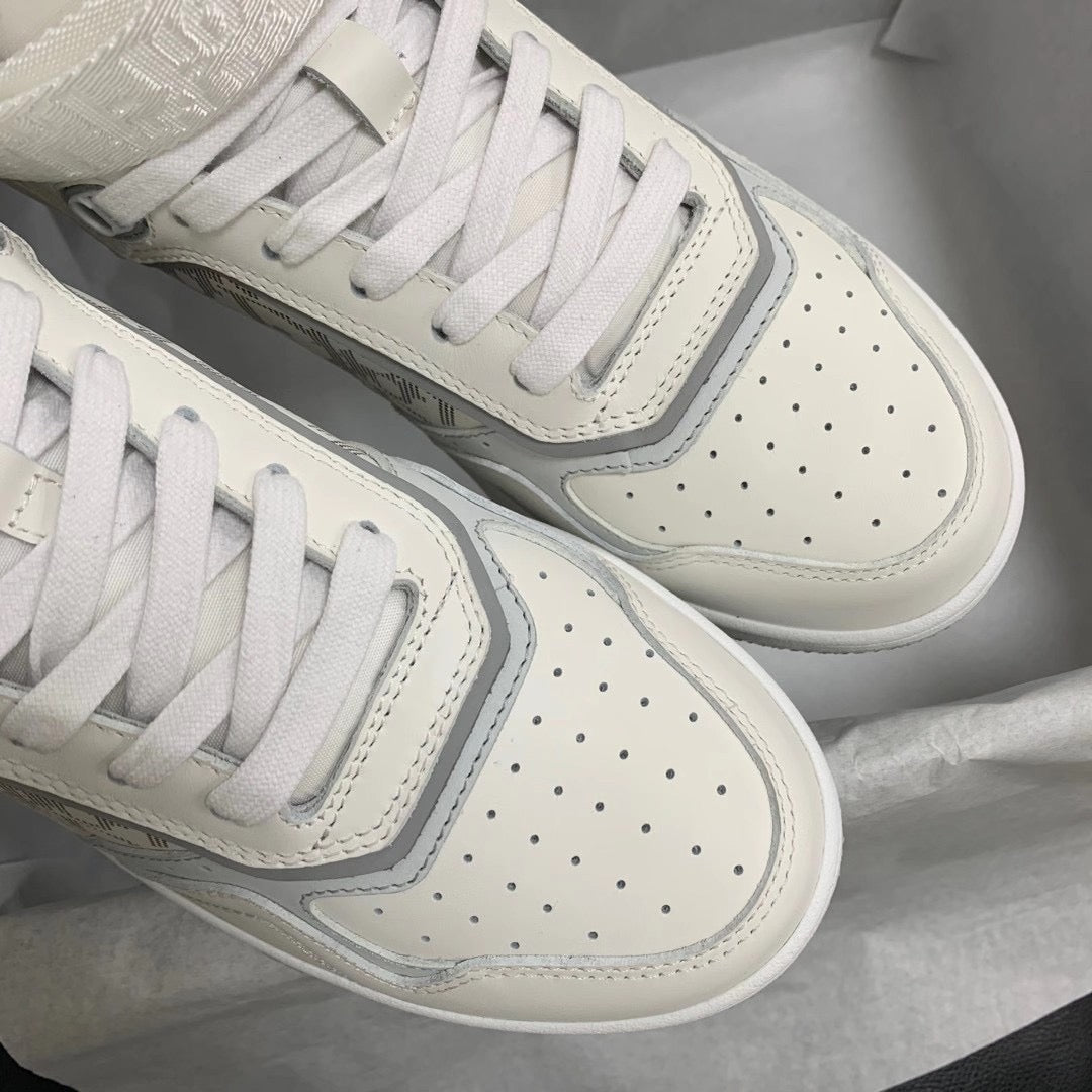 B27 High-Top White Sneakers