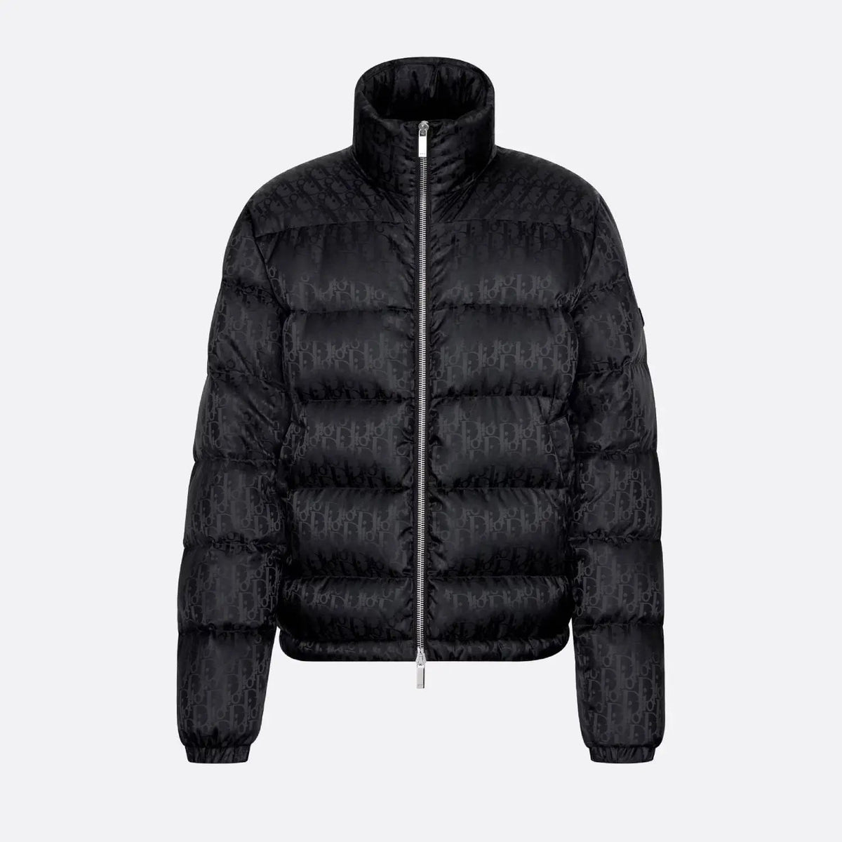 Oblique Down Jacket – the black technical jacquard down jacket pays tribute to House heritage with a tonal – LUX VERSE Luxury Designer Fashion Outlet