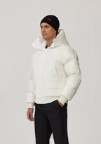 Black and White Puffer Jacket - Men's