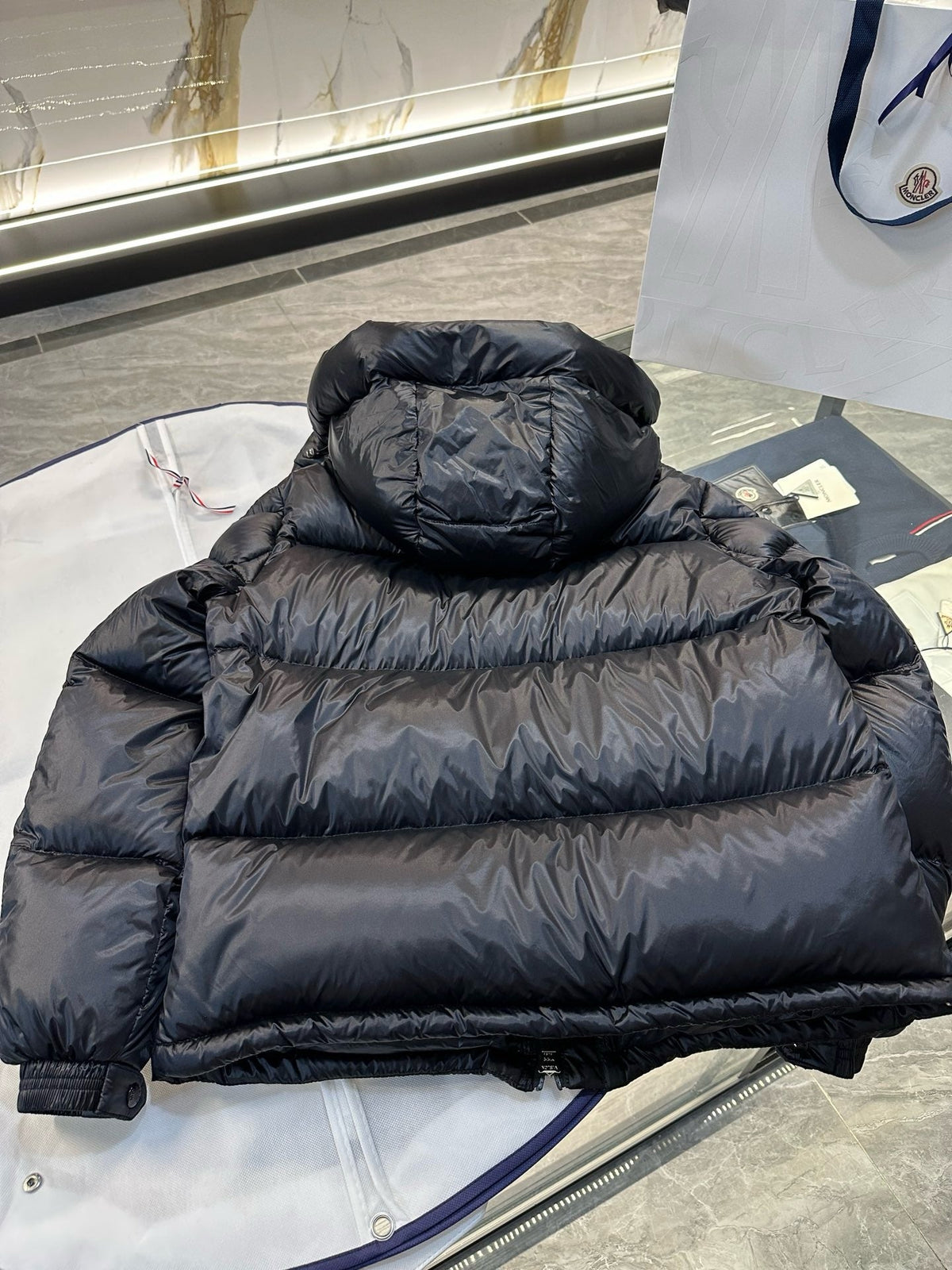 Black Puffer Jacket - Men's