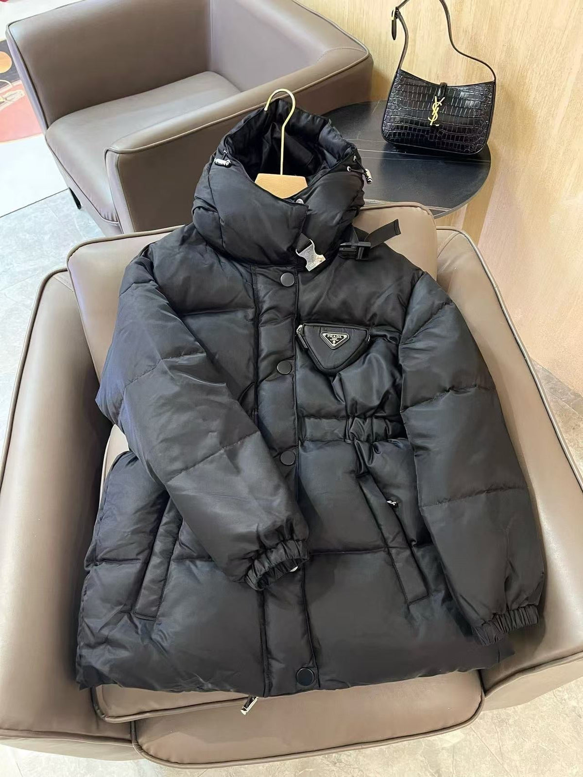 Black Puffer Jacket - Women's