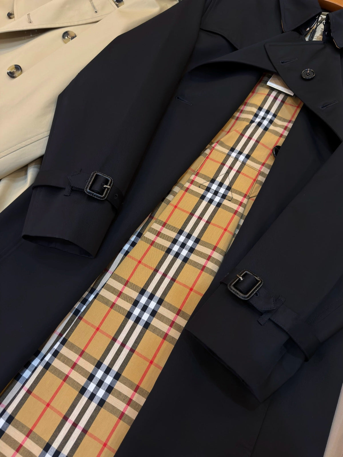 Navy Trench Coat - Men's