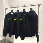 Black Cotton Slogan Pullover - Men's