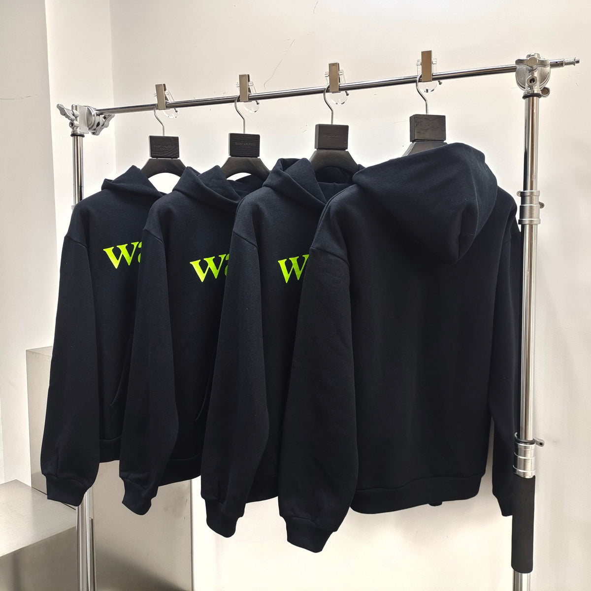 Black Cotton Slogan Pullover - Men's