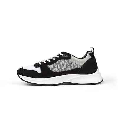 Black Mesh Colourblock Runner - Men's