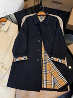Navy Car Coat - Men's